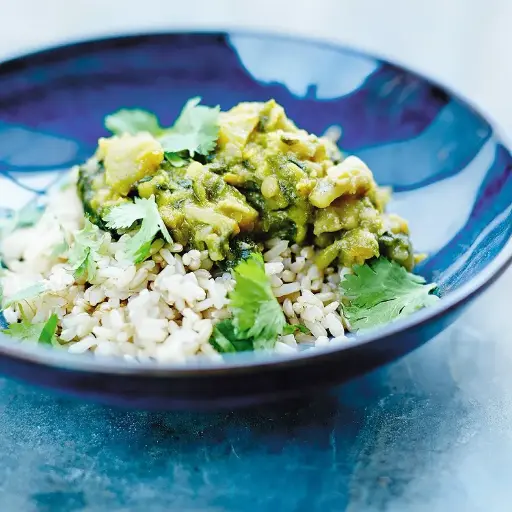 Colin, poireaux sauce curry