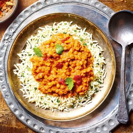 Dahl de lentilles corail au lait de coco