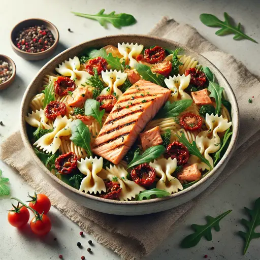 GRANDE SALADE DE PÂTES AU SAUMON