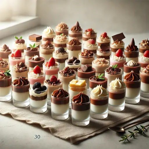 Minis Verrines sucrées 30 pièces 