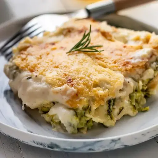 Lasagnes courgettes, chèvre & crème