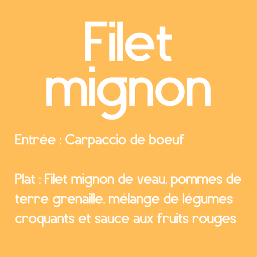 Plateau "Signature" "Filet mignon"