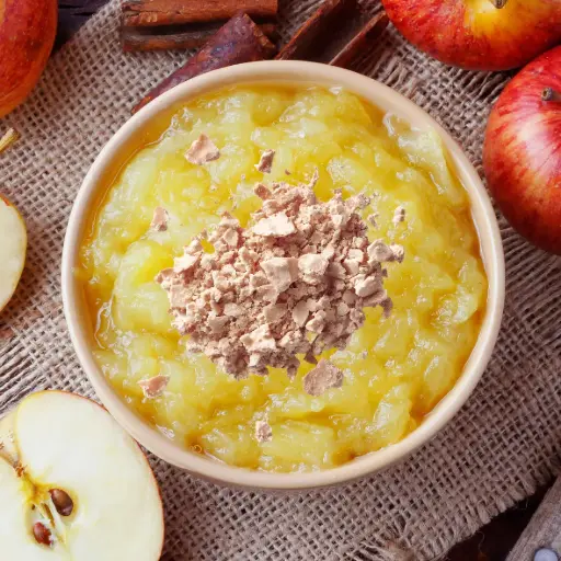 Crumble aux pommes	​amande et cannelle