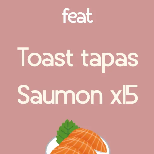Tapas toasts au saumon x15