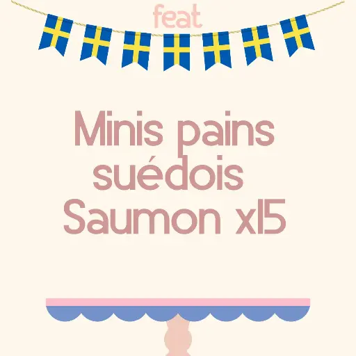 Mini pains suédois au saumon x15