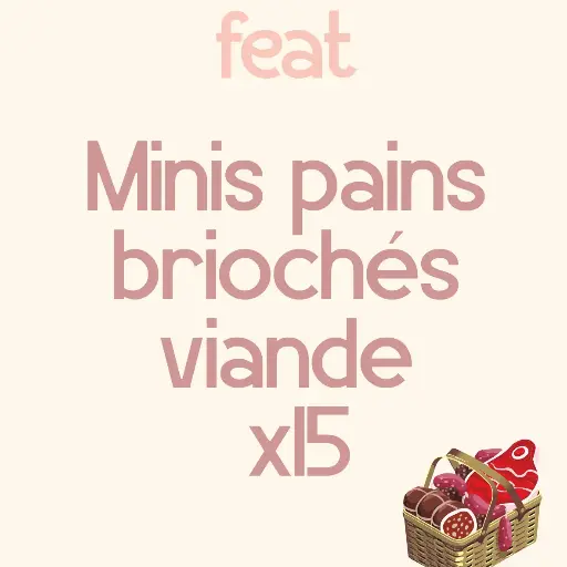 Assortiment de mini pains briochés viande x 15