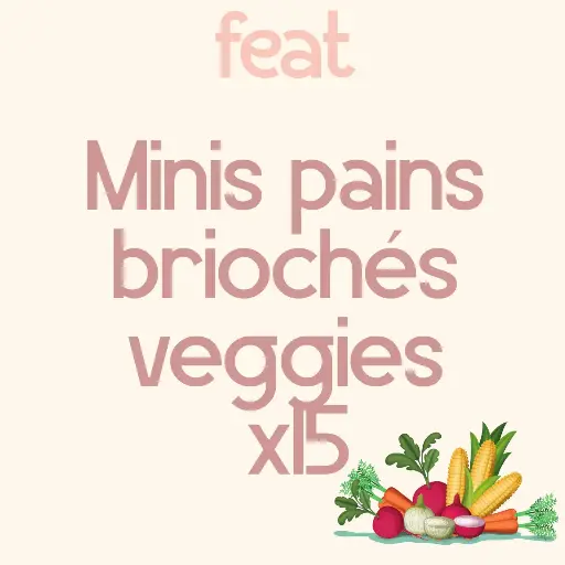 Assortiment de mini pains briochés Veggie x 15