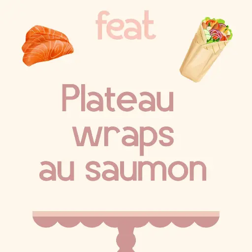 Plateau de wraps au saumon 12 pièces