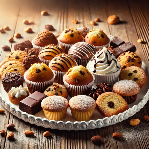 Assortiment de Muffins, Cookies, Cakes & Brownies (12 portions) 