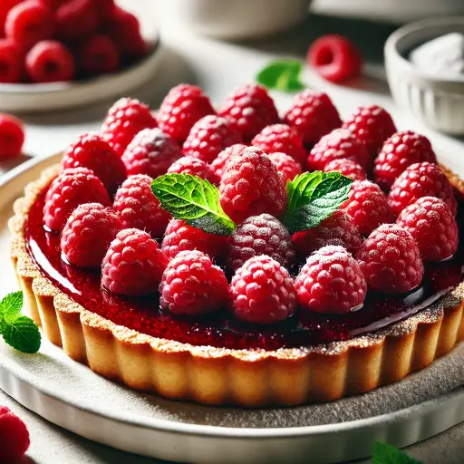 Tarte à la framboise à partager 