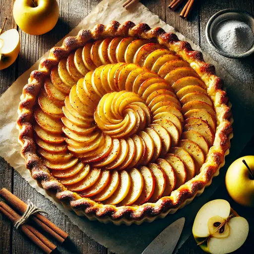 Tarte aux pommes à partager