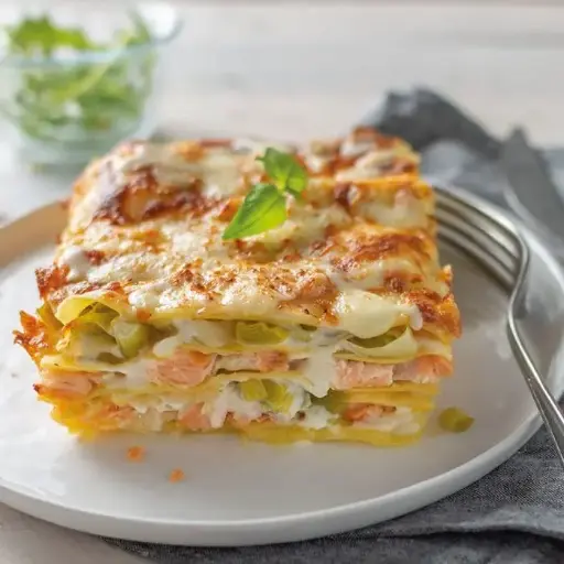 Lasagnes saumon poireaux