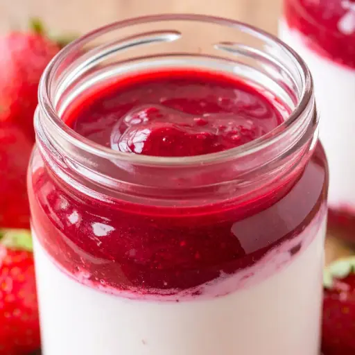 Panna cotta à la framboise