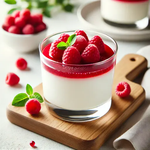 Panna cotta à la framboise